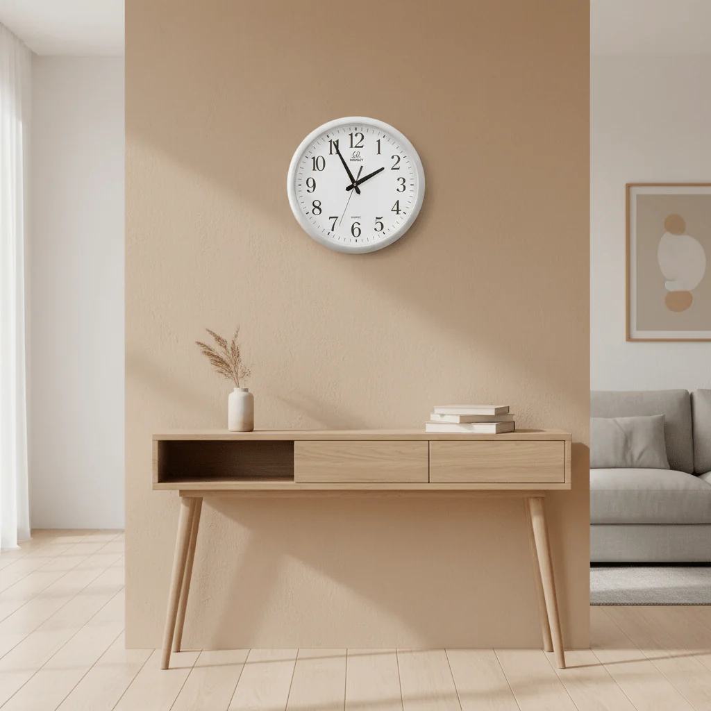 Regency Quartz Wall Clock 38cm | Large Silent Movement | White Frame | RW8644 - Image 2