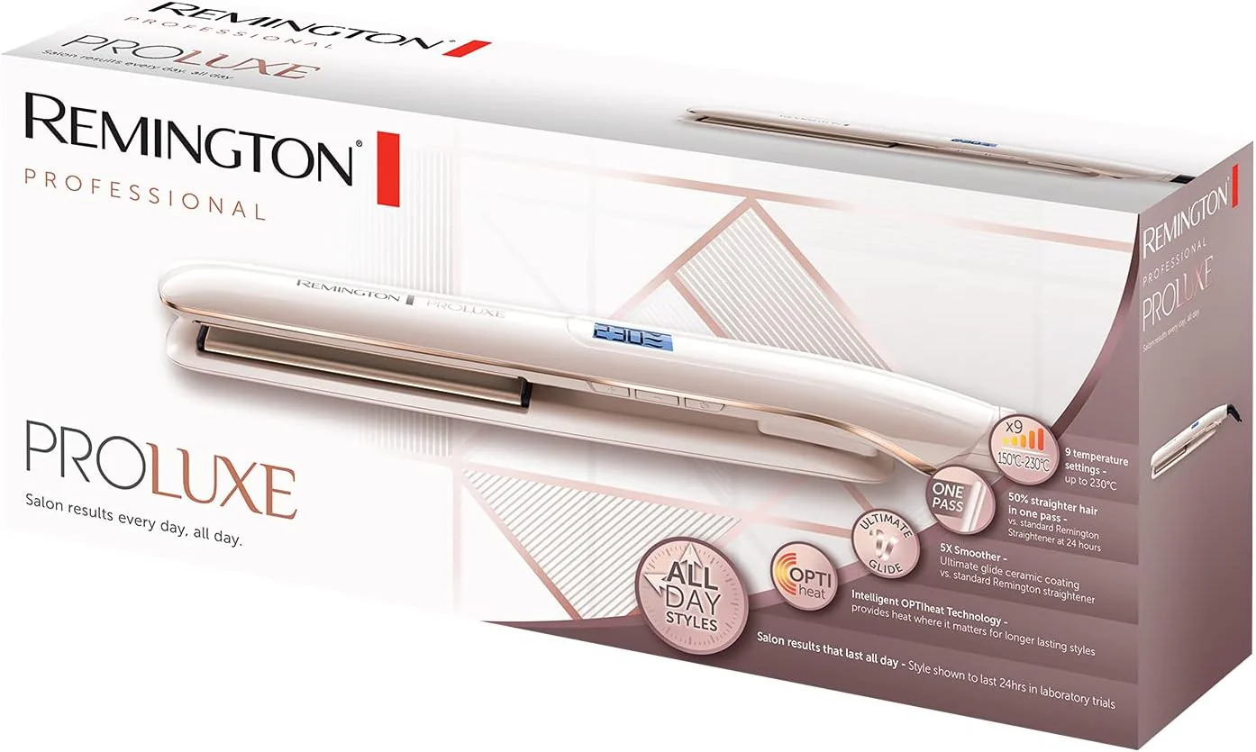 REMINGTON Proluxe Ceramic Hair Straighteners Rose Gold - S9100 - Image 2