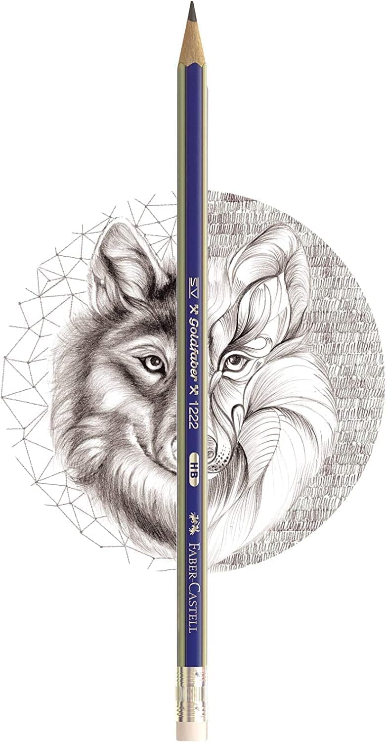 Faber-Castell Goldfaber Graphite Pencil HB with Eraser Tip – Box of 12 - Image 3