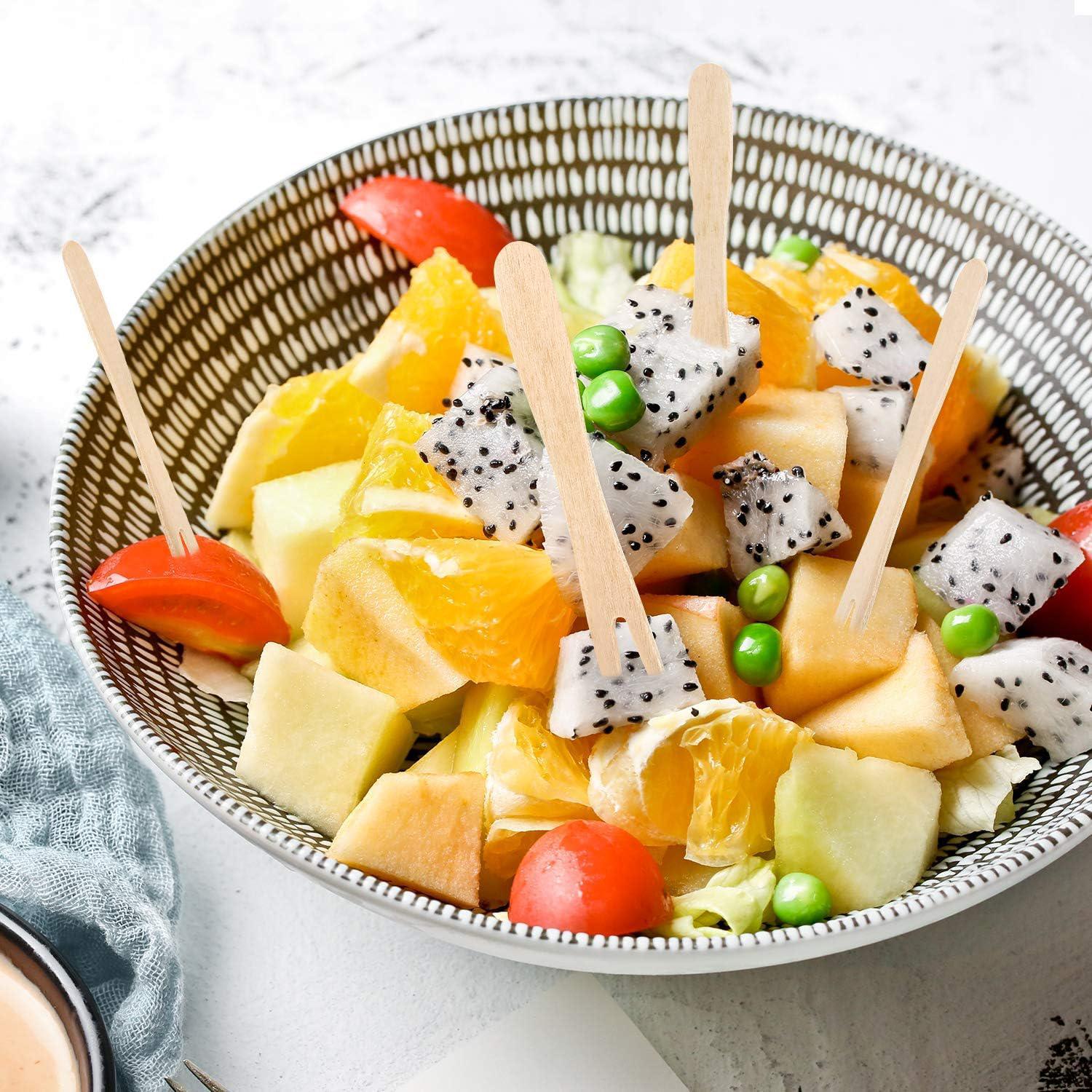 ROSY MOMENT 50pcs Disposable Bamboo Fruit Stick 9cm - Image 3