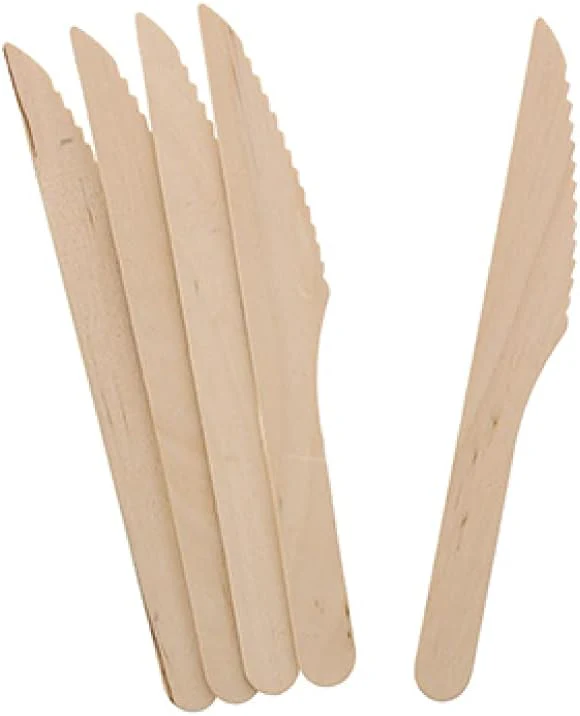 ROSY MOMENT 50pcs Disposable Wooden Knife 16.5cm - Image 2