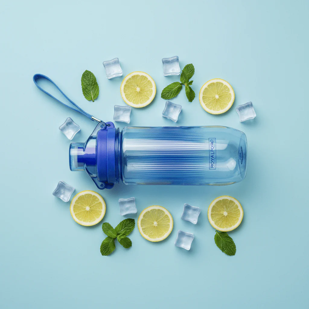 Royal Ford Blue Reusable Plastic Water Bottle for Everyday Use – 600 ml - Image 3