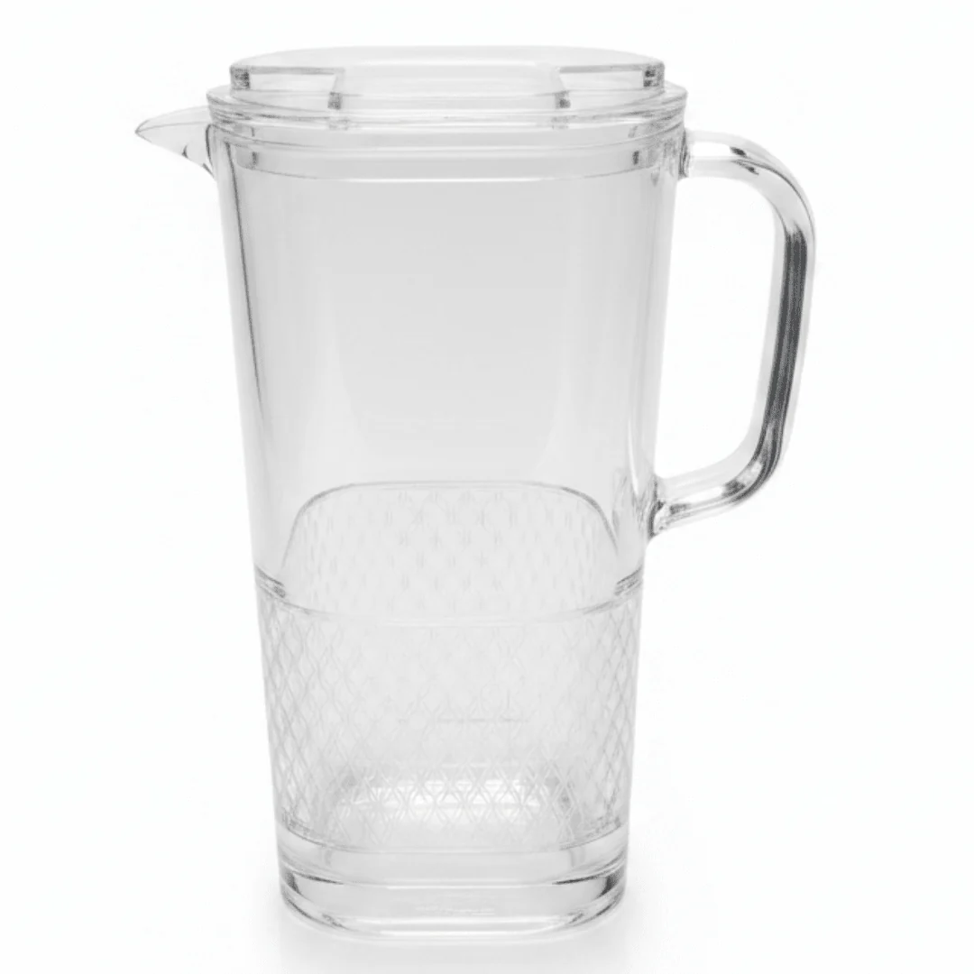 Royal Pattern Designer Clear Acrylic Jug with Elegant Decorative Print – 1.8 Litre