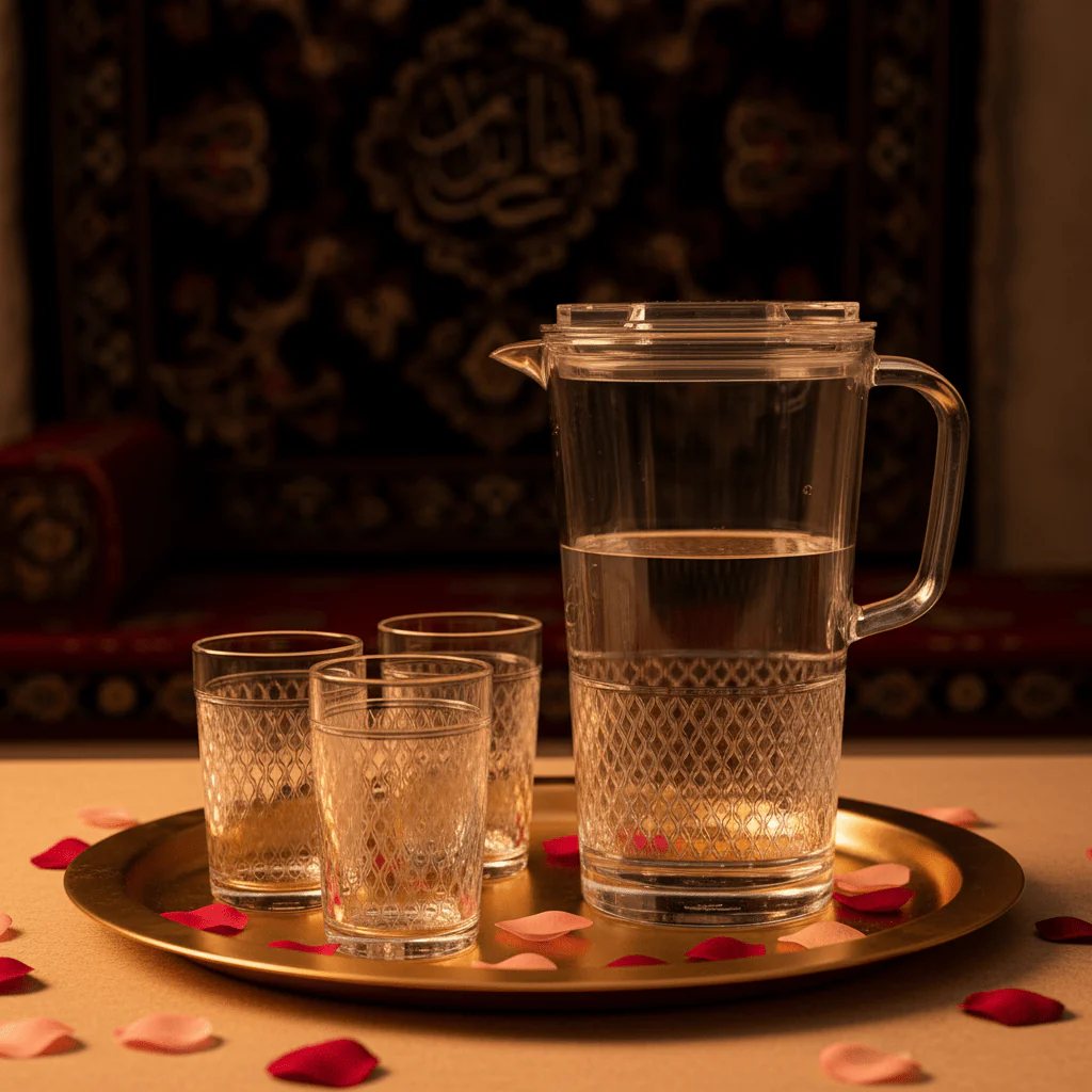 Royal Pattern Designer Clear Acrylic Jug with Elegant Decorative Print – 1.8 Litre - Image 2