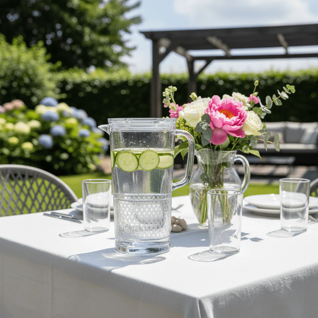Royal Pattern Designer Clear Acrylic Jug with Elegant Decorative Print – 1.8 Litre - Image 3