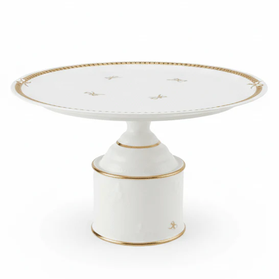 Royal Victoria Classic White Ceramic Footed Cake Stand Elegant Dessert Display Plate 30×20cm