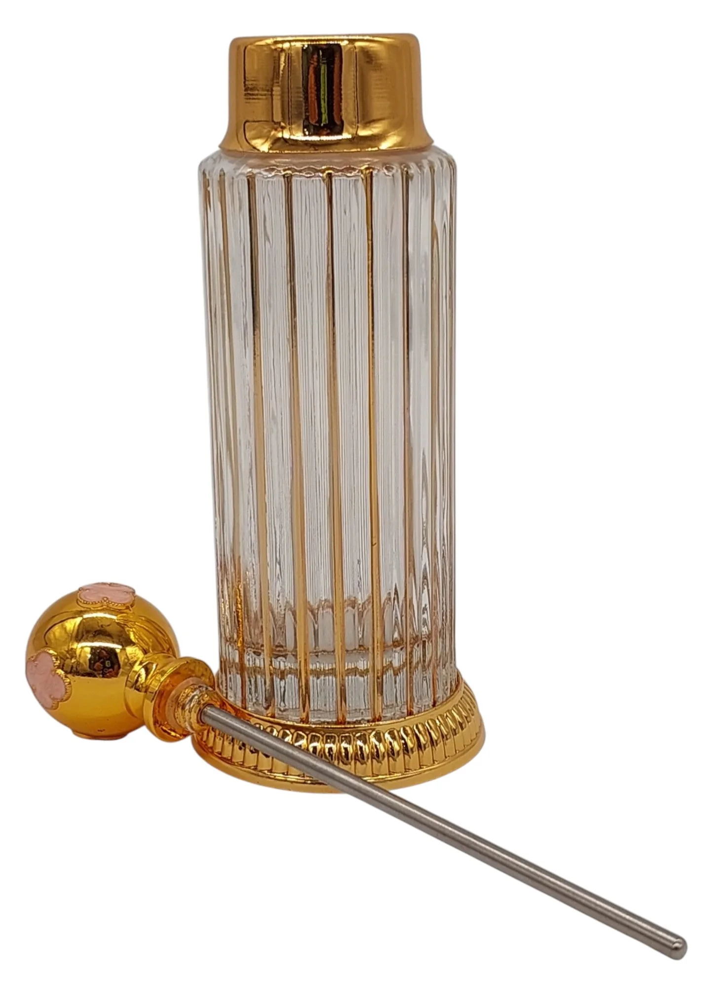 Royal Victoria Glass Perfume Bottle 8.4 Tola, Gold/Pink - Image 2