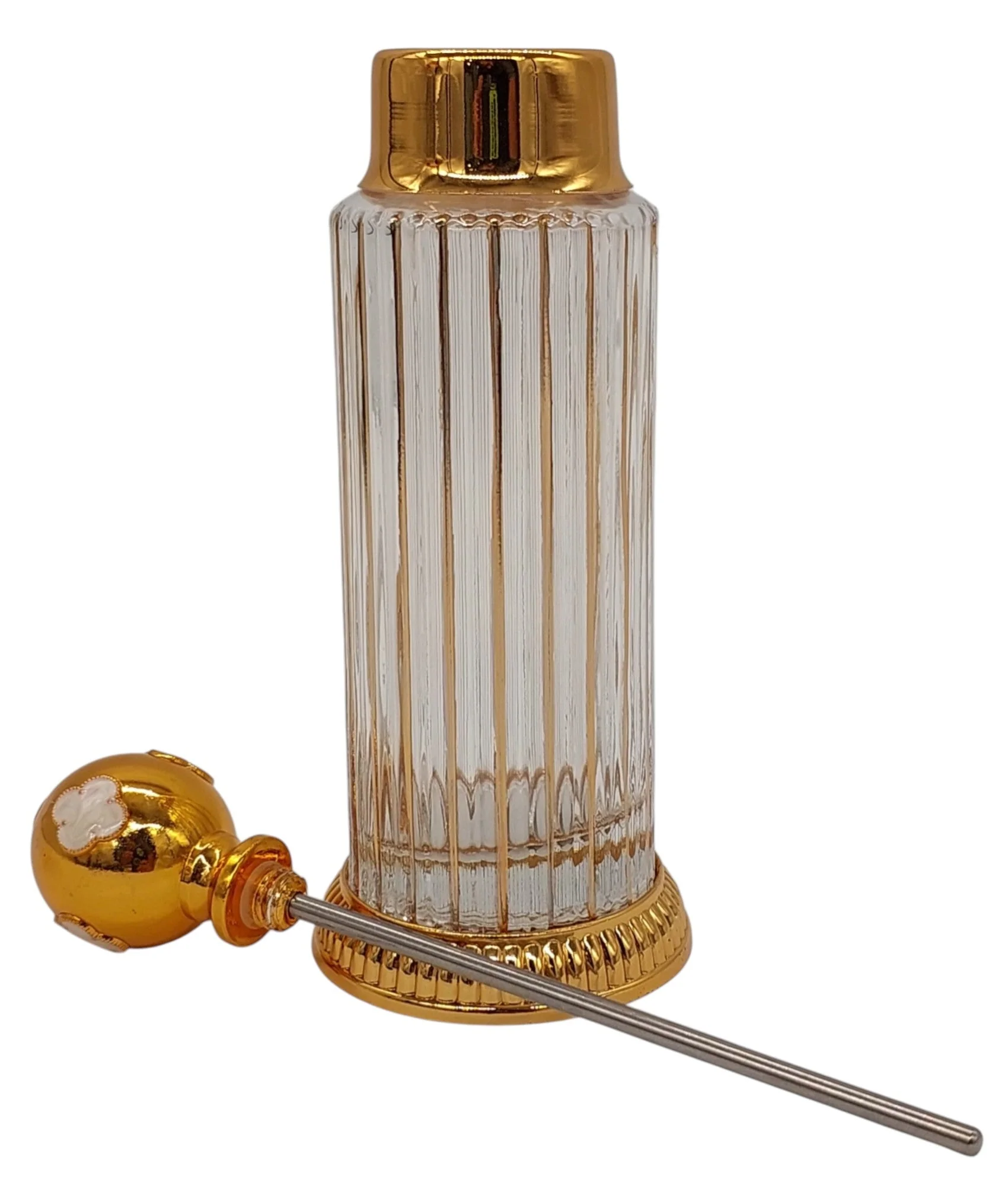 Royal Victoria Glass Perfume Bottle 8.5 Tola, Gold/White - Image 2