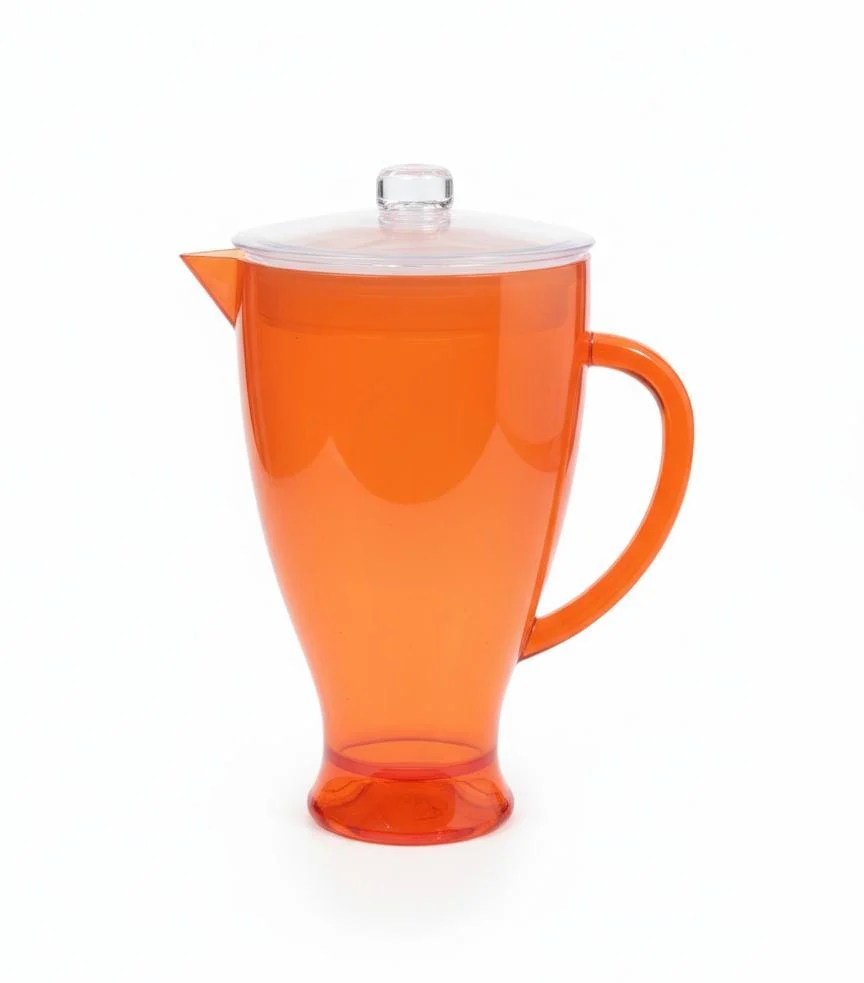 Royalford 2.1 Litre Acrylic Jug Orange Color – Strong Handle, Spill-Free Lid & Ideal for Serving Cold Beverages - Image 3