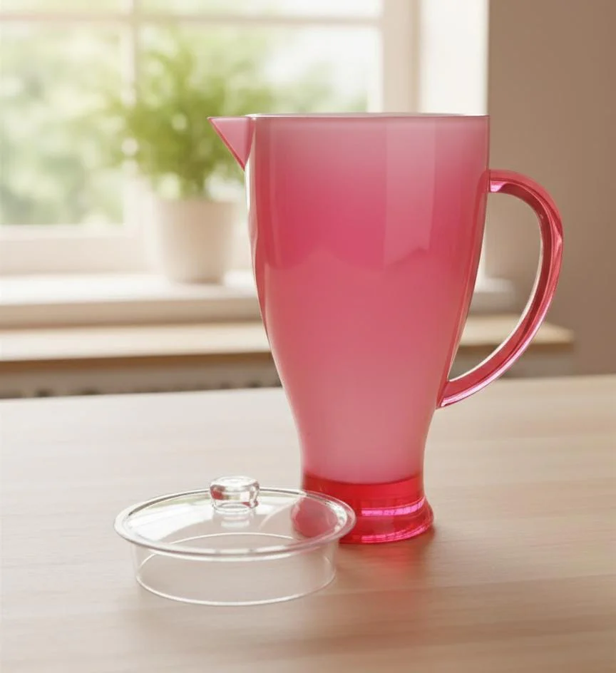 Royalford 2.1 Litre Acrylic Jug Pink Color – Durable, Transparent & Great for Juices and Water - Image 2