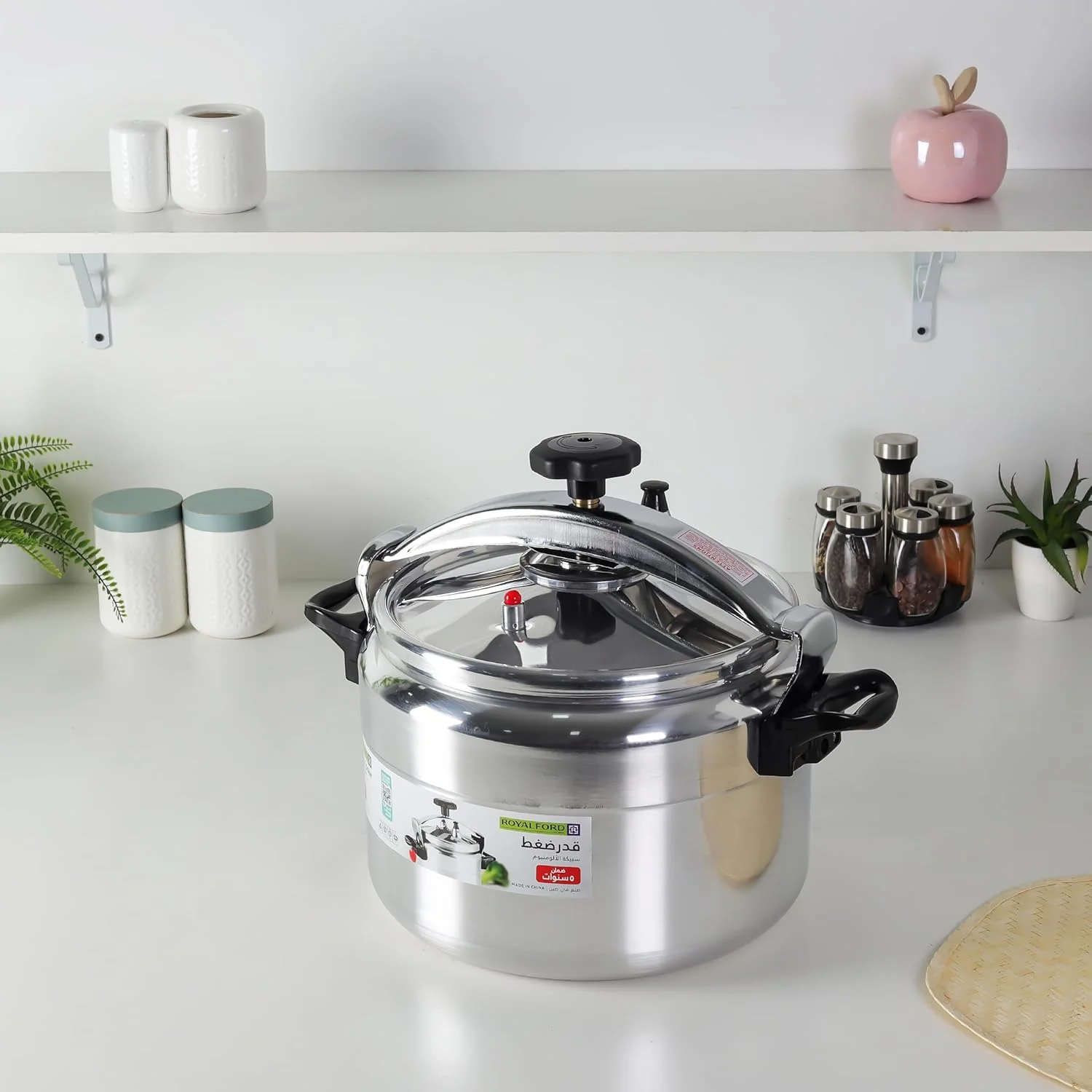 Royalford 20L Heavy Duty Aluminium Pressure Cooker – RF11981 Commercial Size - Image 5