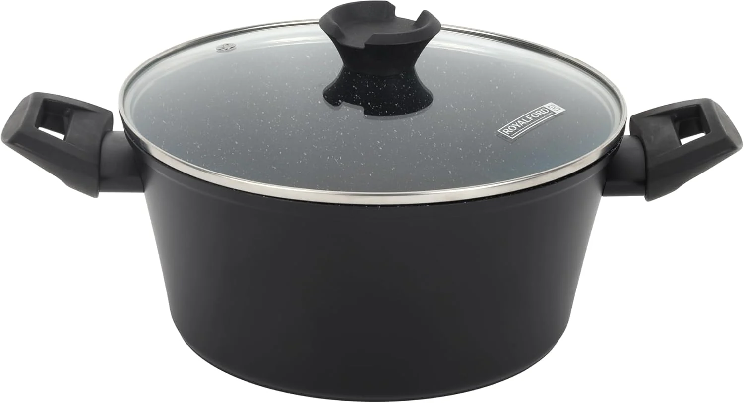 Royalford 24cm 2-Tier Aluminium Steamer with Glass Lid – RF12623 Multi-Layer Cooker - Image 2