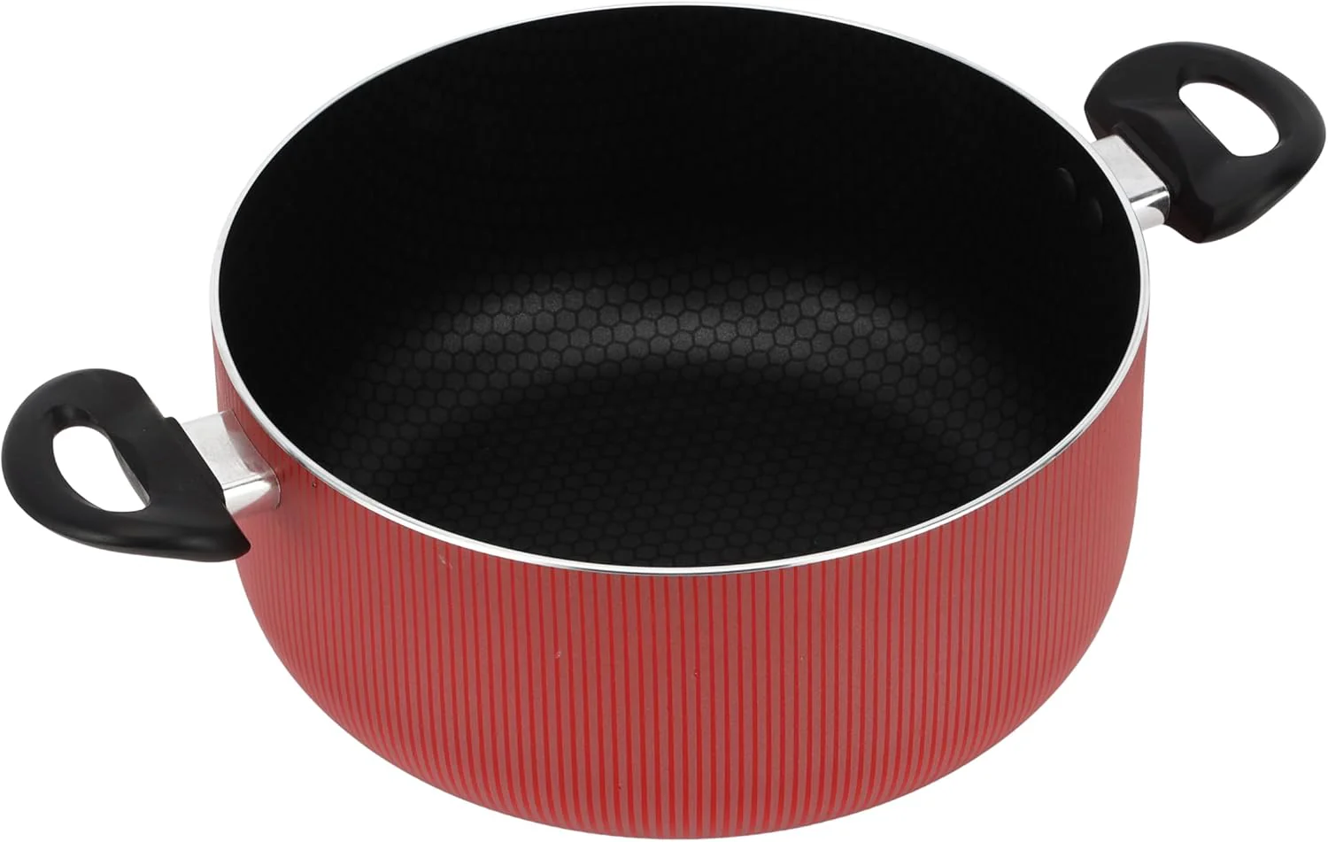 Royalford 28cm Honeycomb Non-Stick Casserole with Lid – Multi-Cook Compatible (RF12891) - Image 2