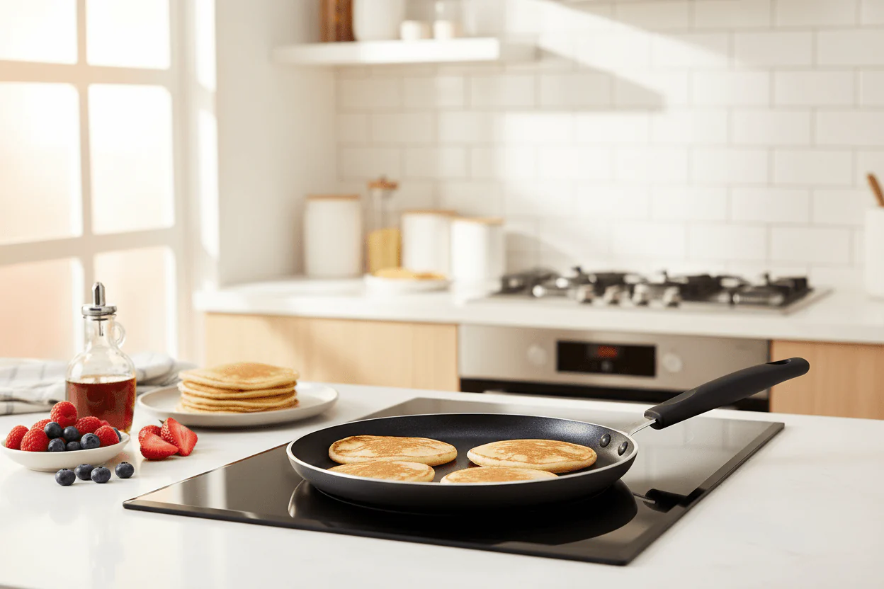 Royalford 28cm Pancake Maker Pan – Non-Stick Surface, Black (RF6081) - Image 4