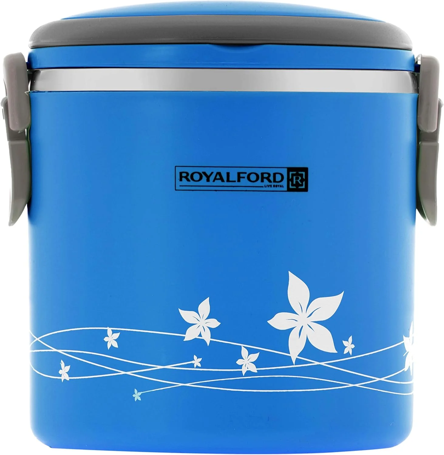 ROYALFORD 2in1 Lunch Box 1.8 Liter, Stainless Steel, Blue- RF5650BL