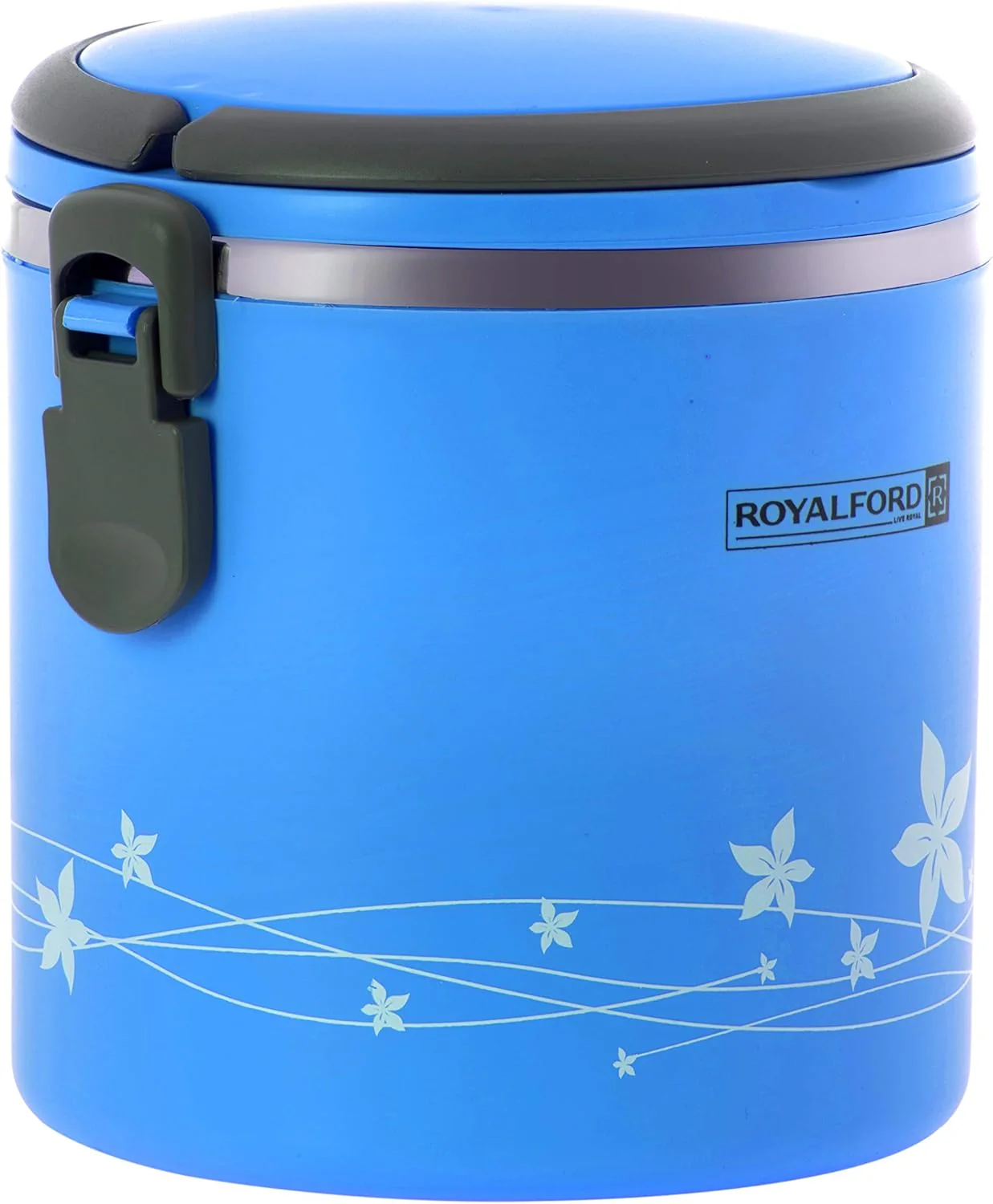 ROYALFORD 2in1 Lunch Box 1.8 Liter, Stainless Steel, Blue- RF5650BL - Image 4