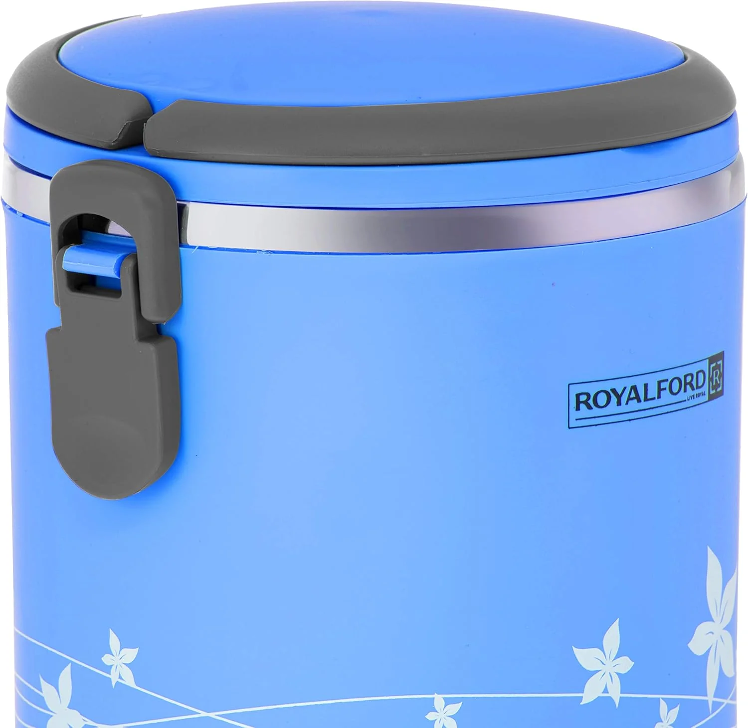 ROYALFORD 2in1 Lunch Box 1.8 Liter, Stainless Steel, Blue- RF5650BL - Image 5