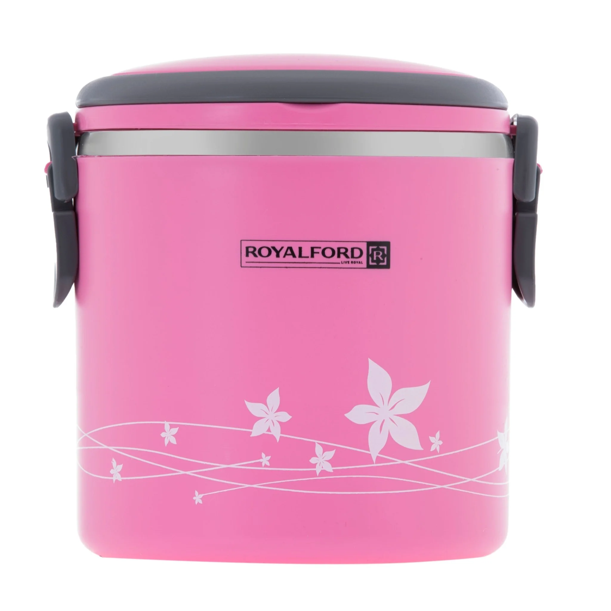 ROYALFORD 2in1 Lunch Box 1.8 Liter, Stainless Steel, Pink- RF5650PN