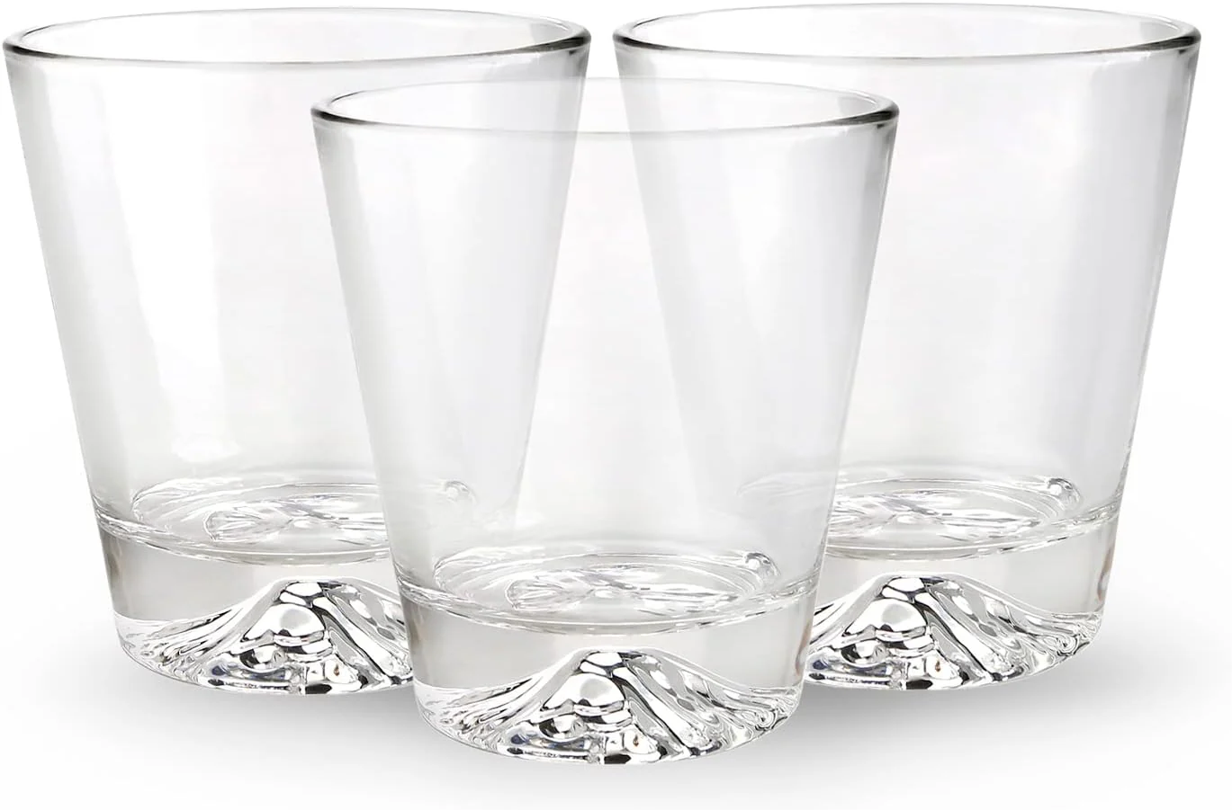 Royalford 3pc tumbler glass set, 9.8oz/290ml - modern tumbler glass for drinking water juice hot beverages spirirt glass drinking tumblers - transparent, broad mouths - perfect for home