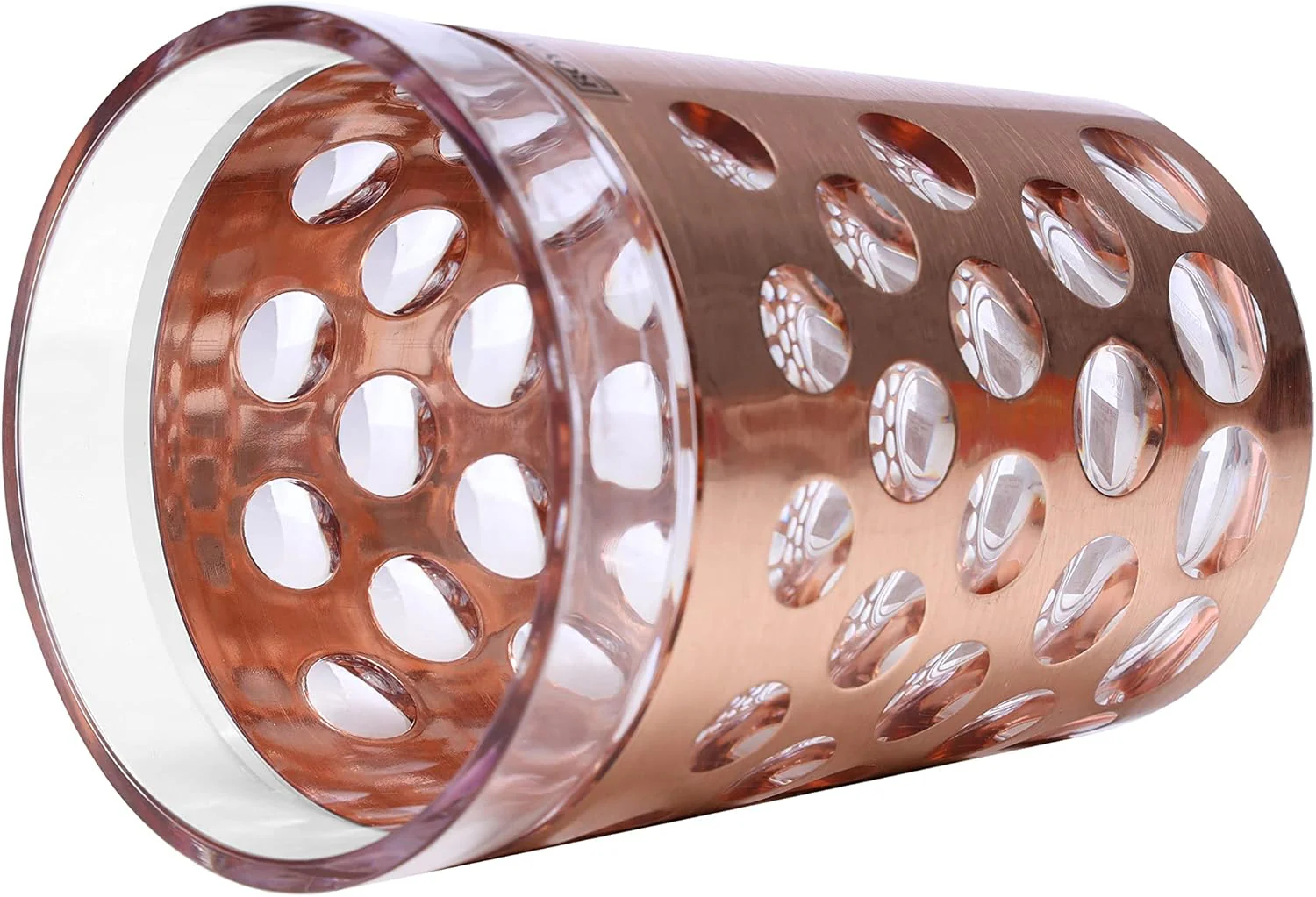 Royalford 400ml Transparent Acrylic Tumbler with Gold Border – Premium, Elegant & Perfect for Guest Serving - Image 3
