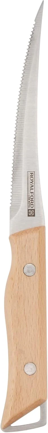 Royalford 5" Stainless Steel Fruit Knife with Wooden Handle – Dishwasher Safe (RF12096) - Image 4