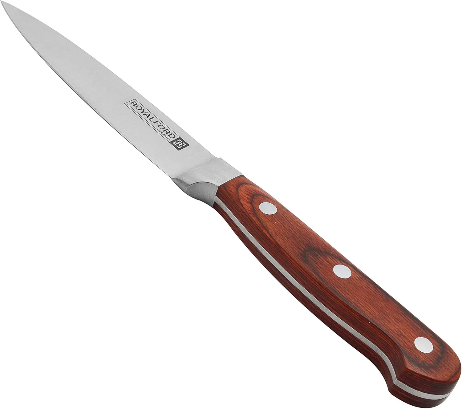ROYALFORD 5" Utility Knife 24cm*2cm*1.5cm, Extra Sharp, SS Blade with Strong Wooden Handle- RF4112