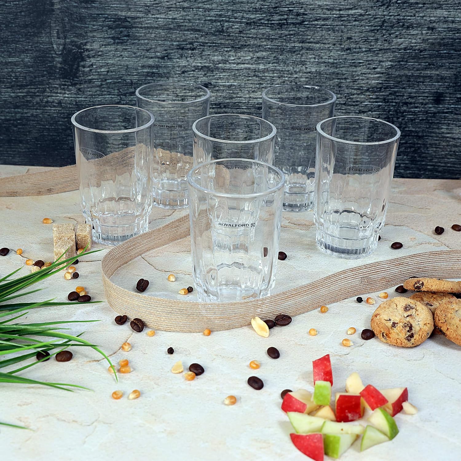 ROYALFORD 6pcs Glass Tumbler Set 266ml- RF1385