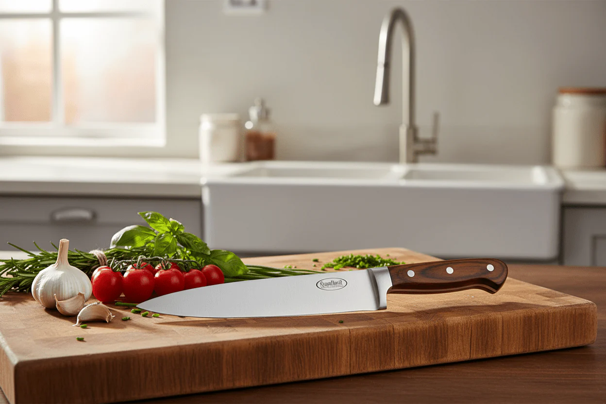 Royalford 8-Inch Chef Knife with Wooden Handle – Premium Stainless Steel Blade (RF4110) - Image 2
