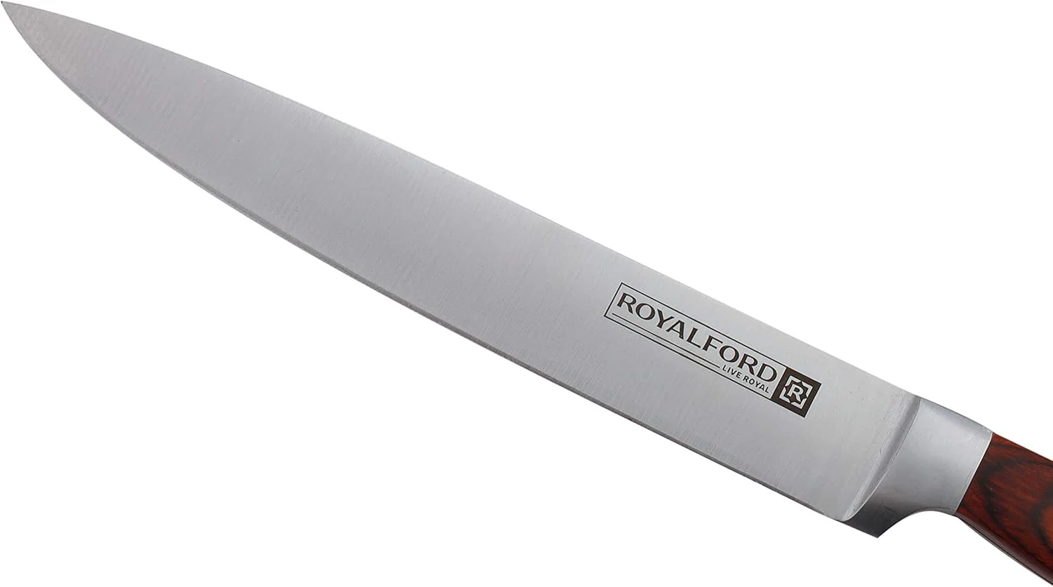 RoyalFord 8'' Stainless Steel Slicer Knife, RF4111-Silver/Brown - Image 2