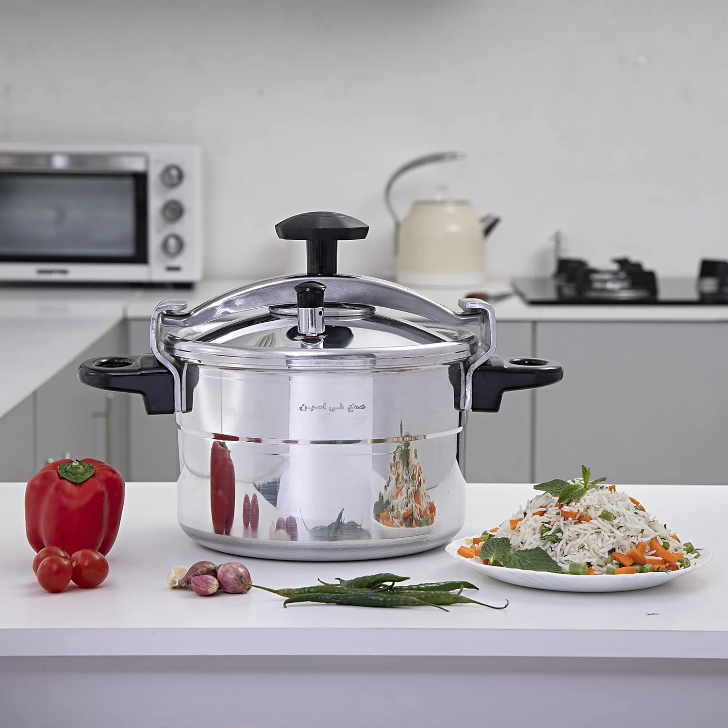 Royalford 9L Aluminium Pressure Cooker with Safety Valve – RF359PC9 - Image 5