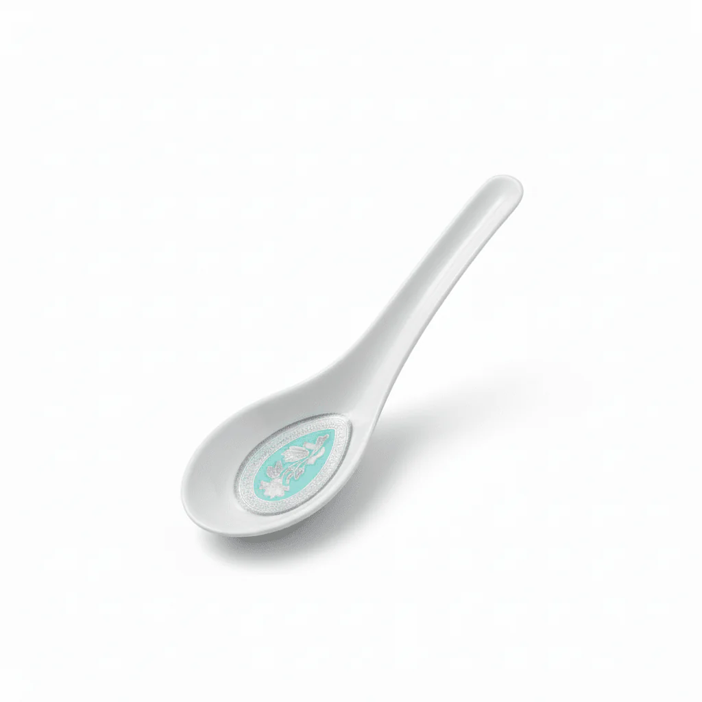 Royalford Blue Accent Melamine Soup Spoon – Standard Size 12.5cm
