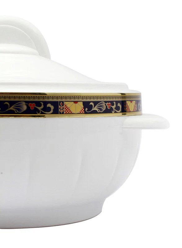 ROYALFORD Classic Casserole 1600ml, Highly Insulated, Stainless Steel Lid and Bowl, White - Image 2