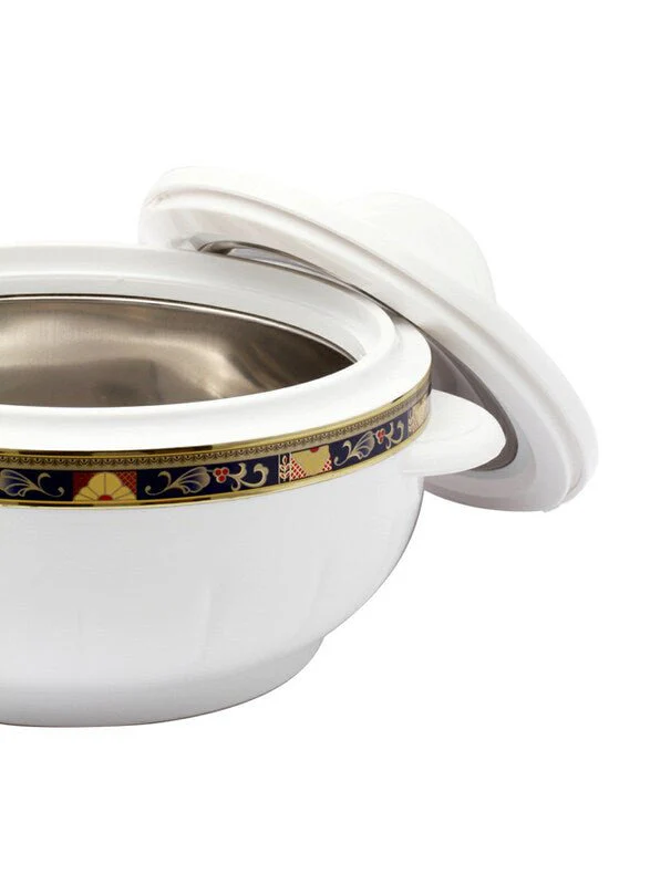 ROYALFORD Classic Casserole 1600ml, Highly Insulated, Stainless Steel Lid and Bowl, White - Image 3