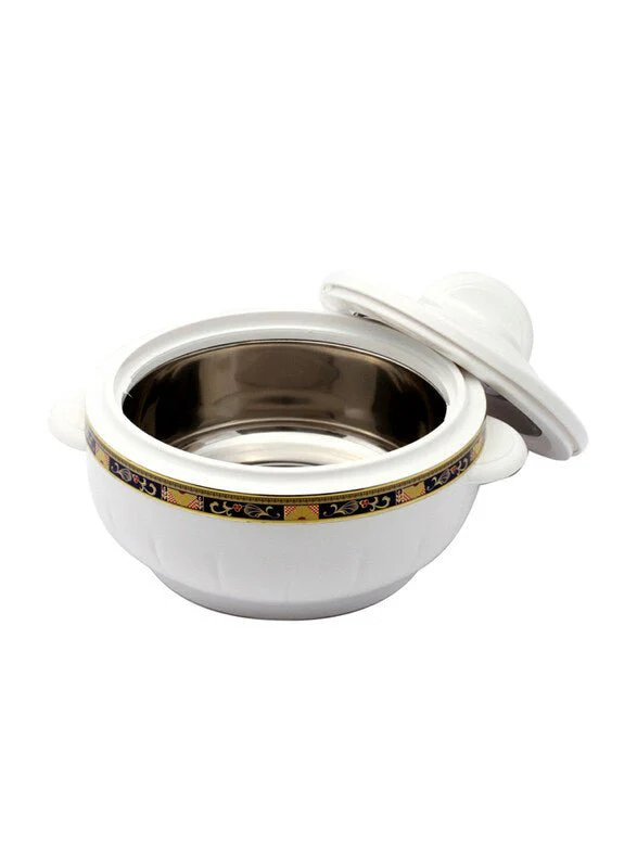 ROYALFORD Classic Casserole 1600ml, Highly Insulated, Stainless Steel Lid and Bowl, White - Image 4