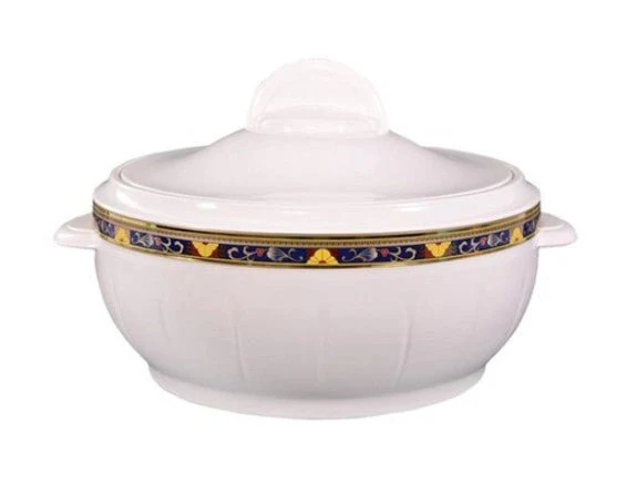 ROYALFORD Classic Casserole 3500ml, Highly Insulated, Stainless Steel Lid and Bowl, White