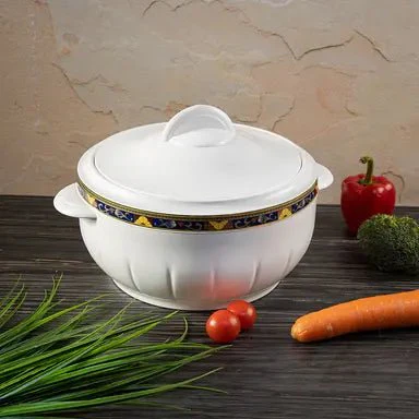 ROYALFORD Classic Casserole 3500ml, Highly Insulated, Stainless Steel Lid and Bowl, White - Image 2