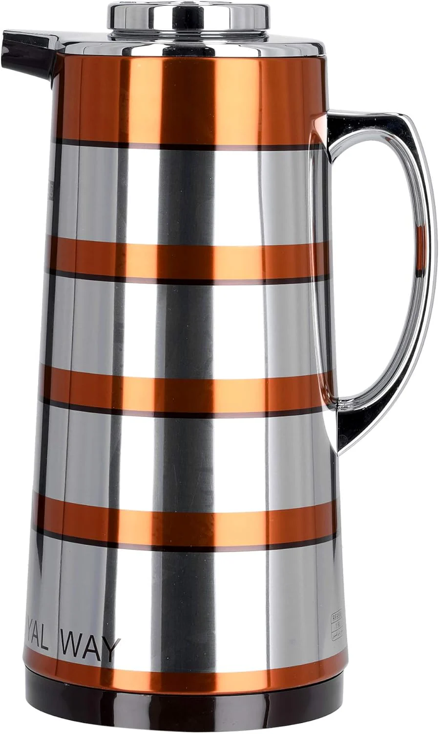 Royalford Double Wall Vaccum Flask 1300ml, Asbestos Free, Pink Glass inner, Strong & Durable Design, 24hr Hot- 36hr Cold- RF9588 - Image 2