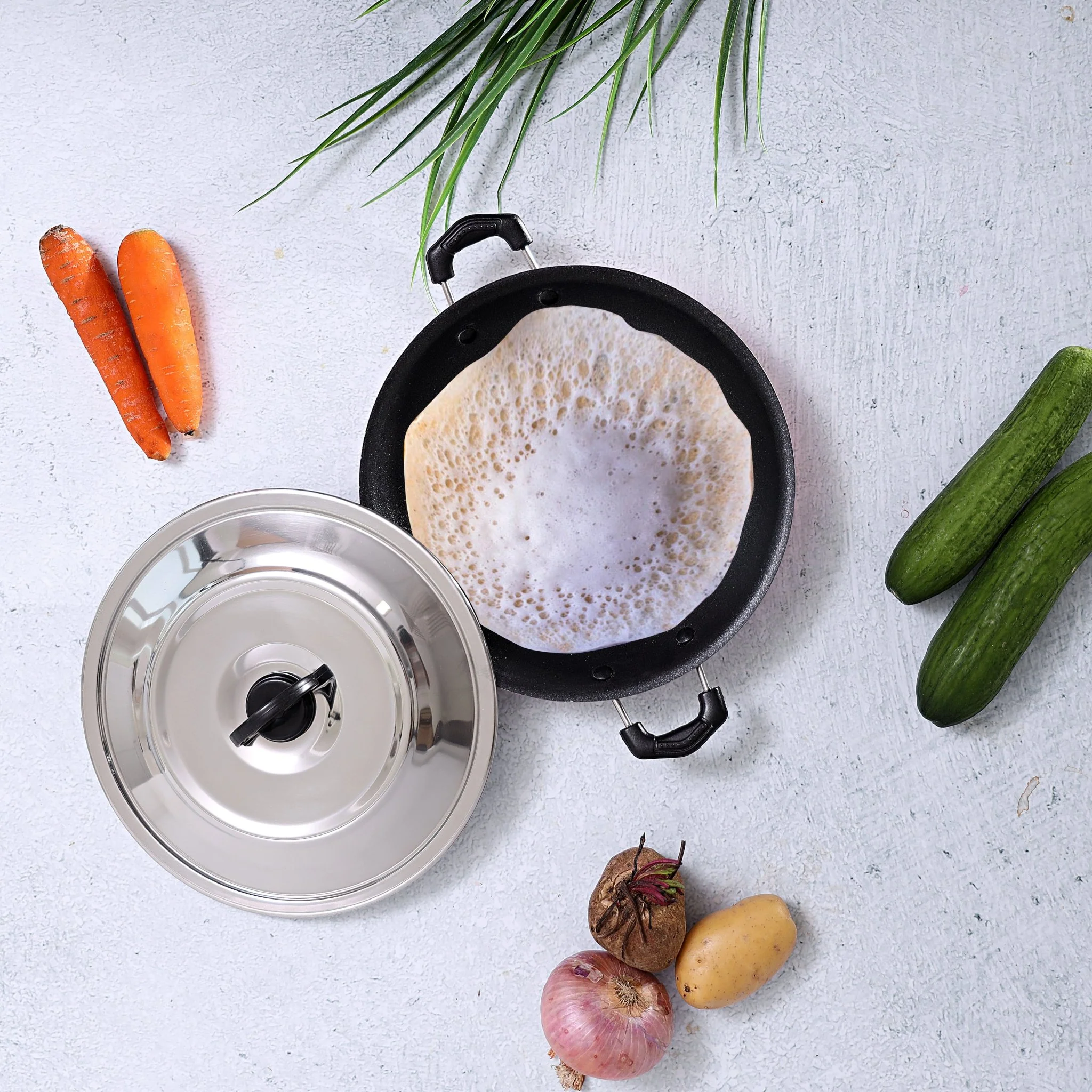 ROYALFORD Non-Stick Pan/Appachatty with Stainless Steel Lid 23cm - Image 3