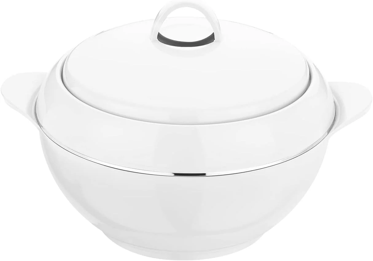 Royalford Omega Gold Series 5000ML Insulated Casserole RF11154 – Elegant White Design for Long-Lasting Heat Retention