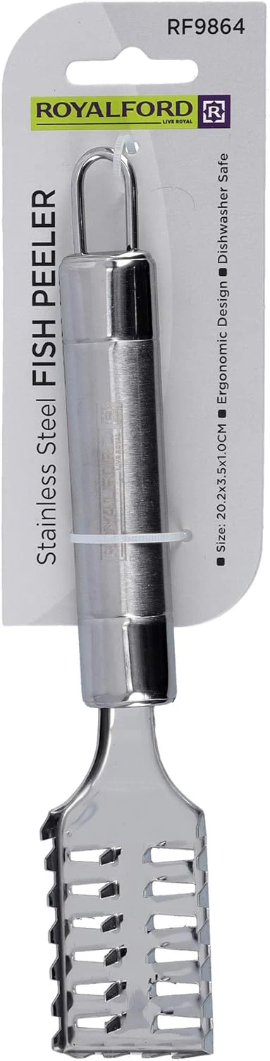 Royalford Rf9864 Fish Knives Scraper - Scaler Remover With Stainless Steel Saw-Tooth, Ergonomic Design Handle For Firm Grip, Easily Remove Scales, Cleaning Brush Kitchen Tool - Image 4