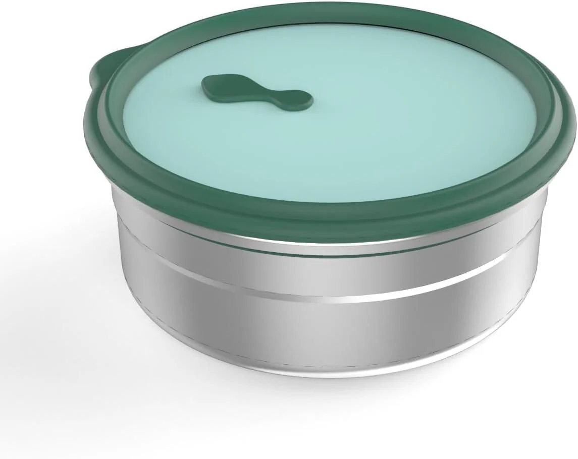 ROYALFORD Stainless Steel Round Lunch Box 700ml, Green- RF12626