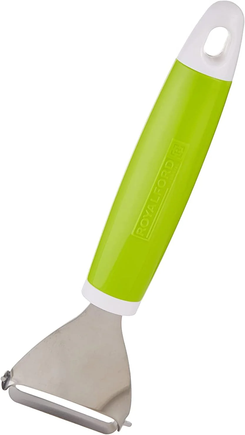 Royalford Stainless Steel Triangle Peeler-19cmX5.5cm-Green&White - Image 6