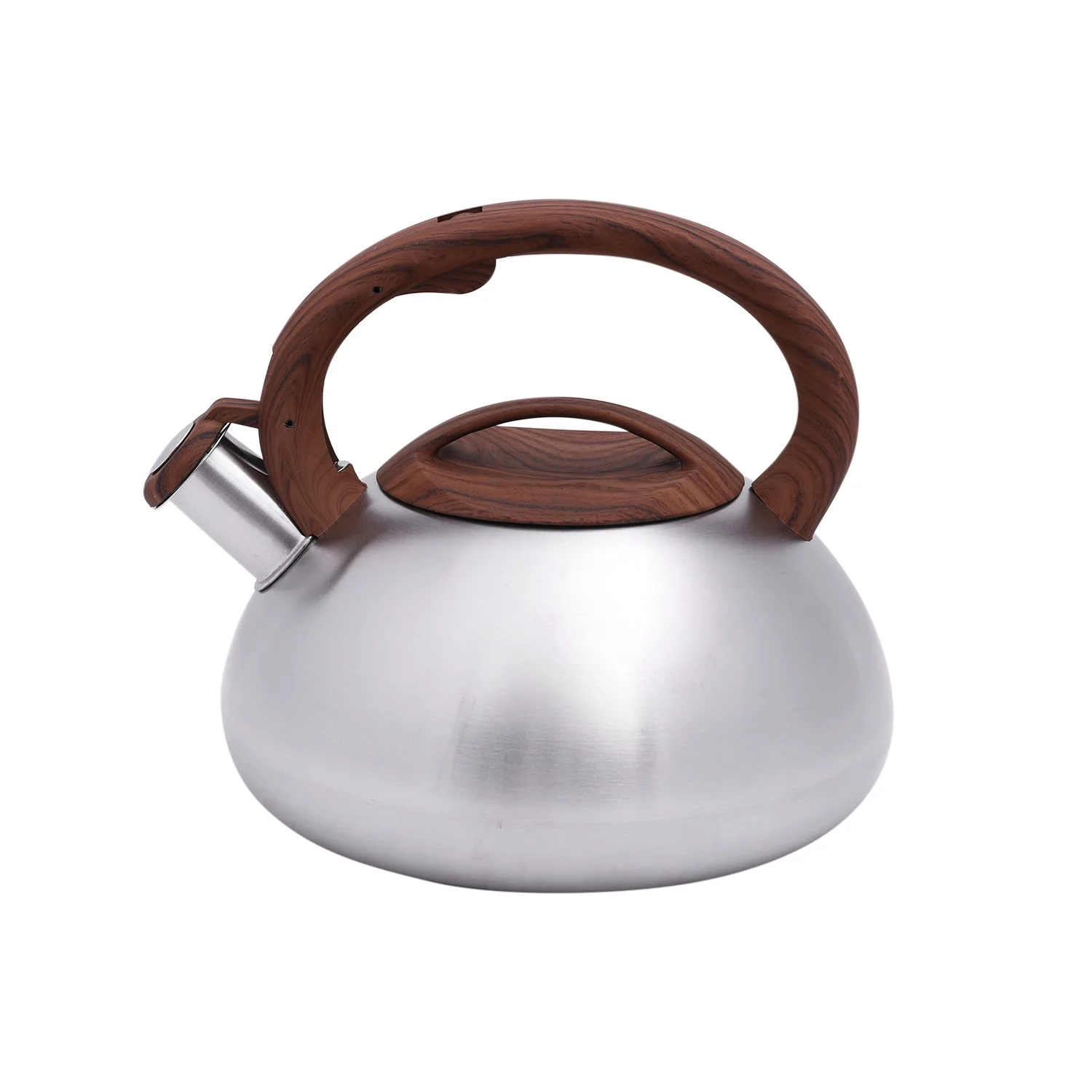 ROYALFORD Stainless Steel Whistling Kettle 3000ml, Elegant Wood Finish- RF9843
