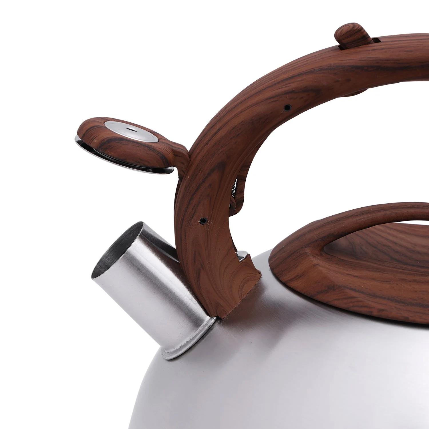 ROYALFORD Stainless Steel Whistling Kettle 3000ml, Elegant Wood Finish- RF9843 - Image 2
