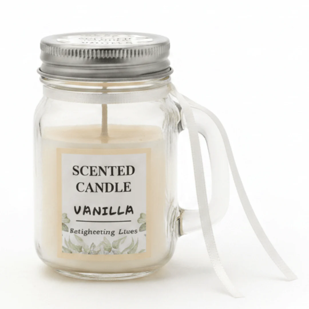 Sakha Vanilla Scented Candle — Glass Jar | 9cm