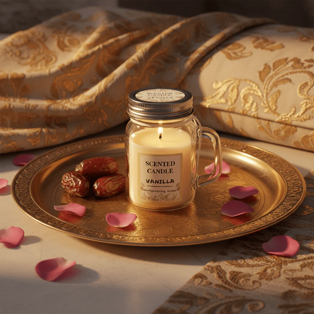 Sakha Vanilla Scented Candle — Glass Jar | 9cm - Image 3