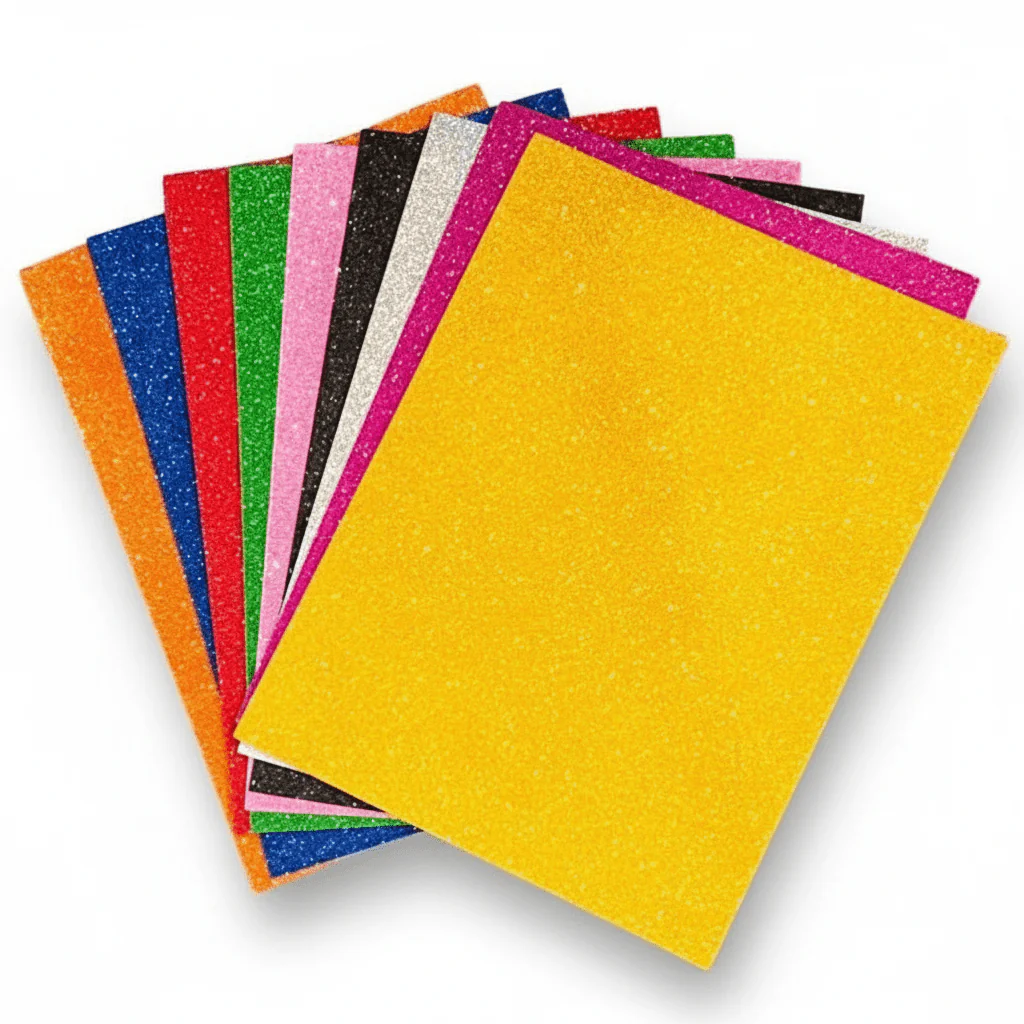 SBC 10pcs Glitter Eva Foam Stricker 30cm*40cm, Assorted Color