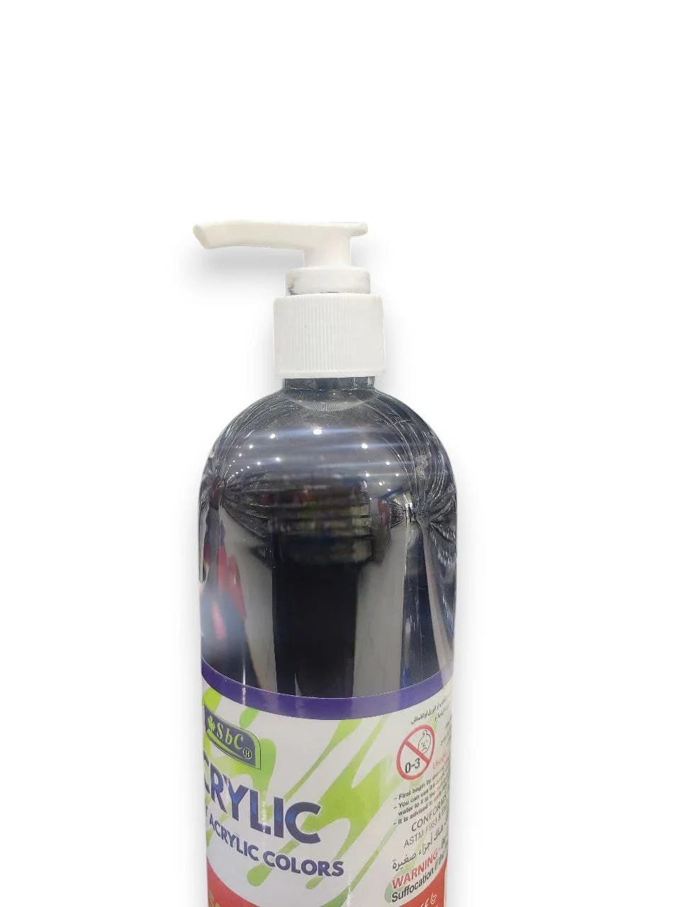 SBC Acrylic Colour 500ml Black - Image 2
