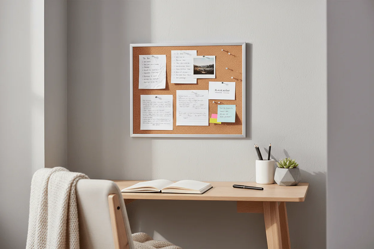 SBC Rectangular Cork Board with Aluminium Frame 40cm*60cm - Image 2