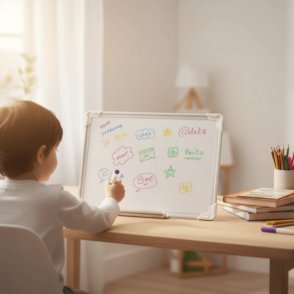 SBC Rectangular White Board with Aluminium Frame 30cm*40cm - Image 2